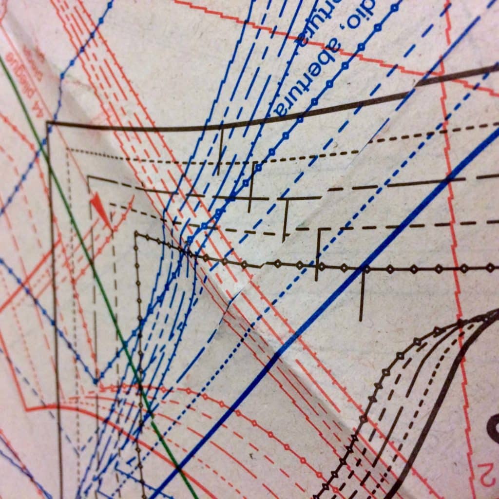 Les différentes tailles sont indiqués par les pointillés, tirets, ou lignes. Un vrai bordel !