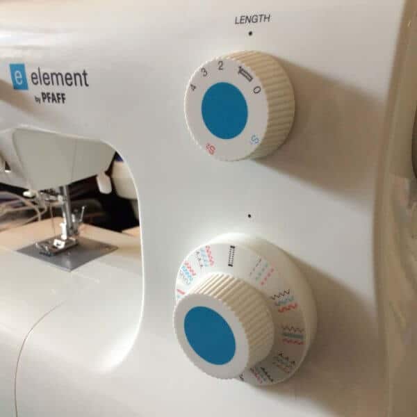 Selecteur de points de couture sur la E-element by Pfaff de Lidl