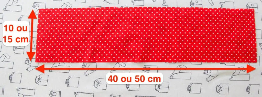 Les dimensions de la chute de tissu dont vous avez besoin pour coudre le chouchou
