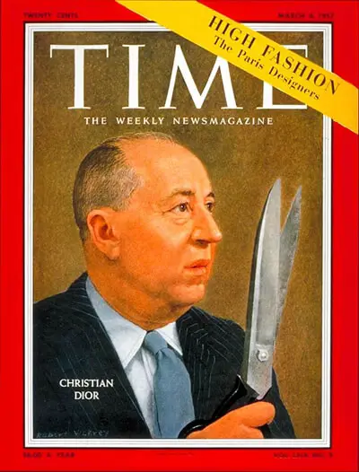 La une du Time magazine, avec Christian Dior