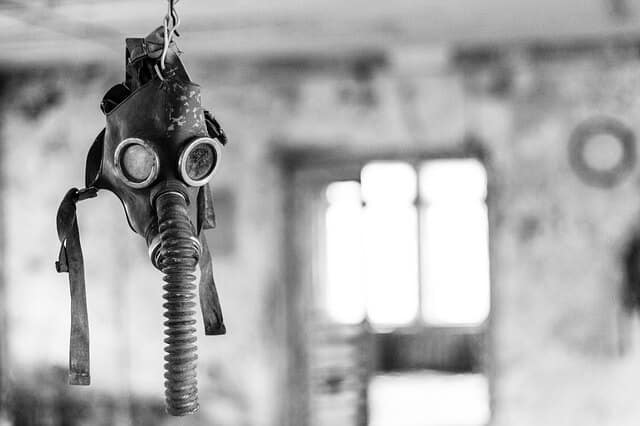 Un masque à Tchernobyl