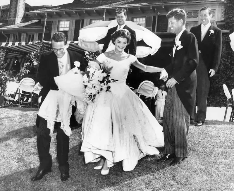 Jackie et John Kennedy lors de leur mariage
