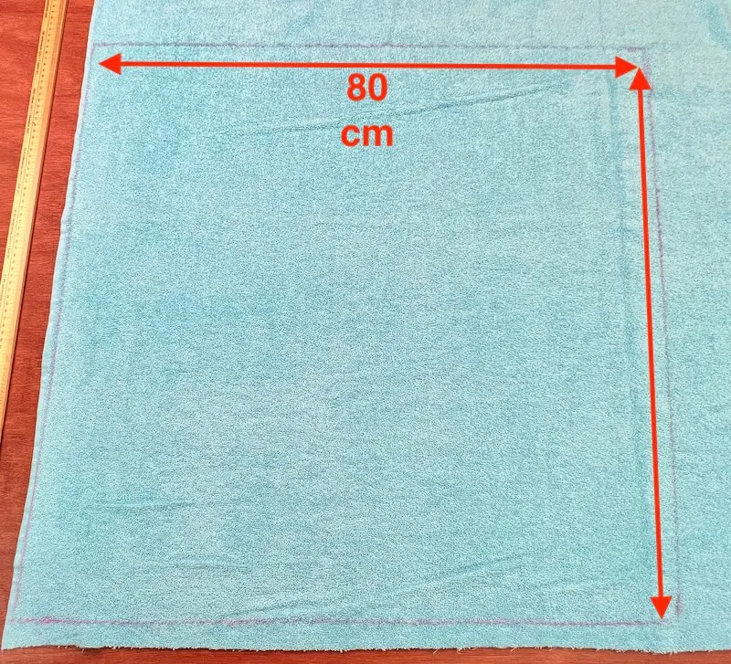 Start by cutting out a large square