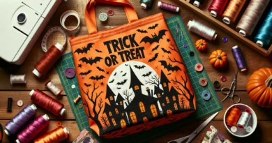 Coudre un sac pour aller chercher des bonbons pour Halloween ?