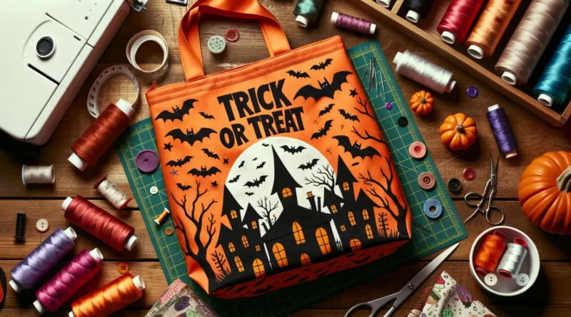 Coudre un sac pour aller chercher des bonbons pour Halloween ?