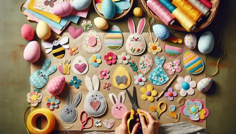 Des idées créatives de décorations de Pâques à coudre avec un enfant