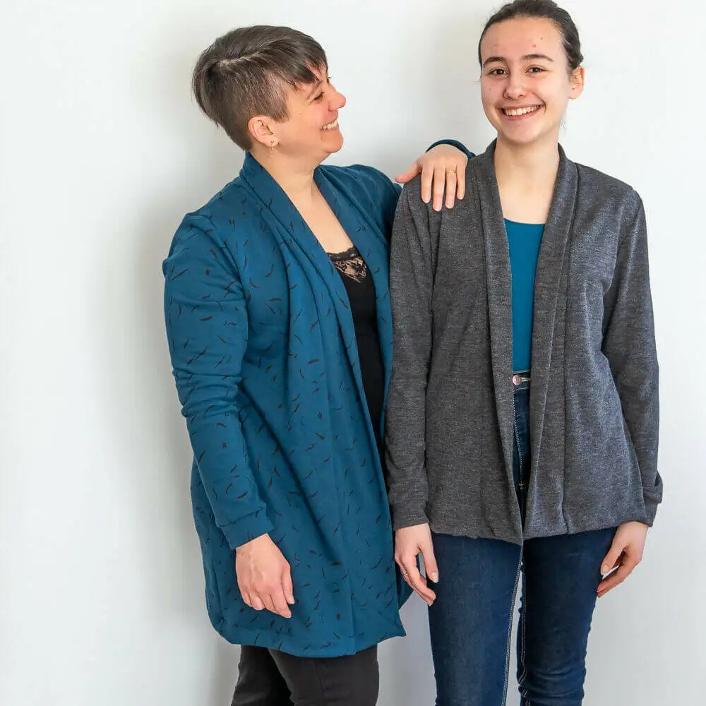 The Miss Cactus cardigan, available in sizes 34 to 56