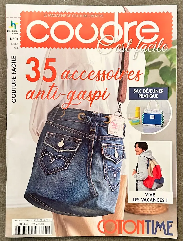 Le magazine Coudre C'est Facile du mois de juillet 2025