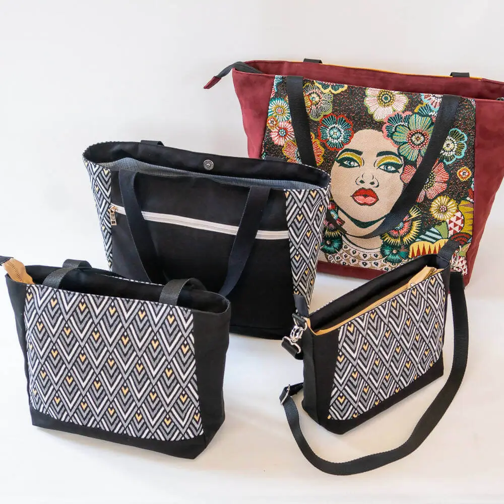 Miss Cactus nous propose ces patrons de sacs cabas en toile